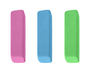 Image showing close up of an erasers