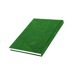 Image showing green book on whie background