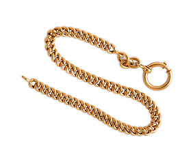 Image showing gold chain isolated