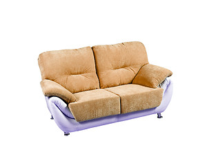 Image showing brown vintage sofa