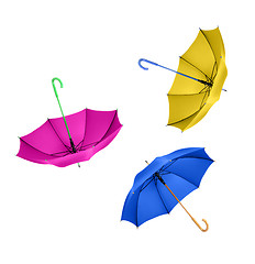 Image showing Umbrellas Isolated on White