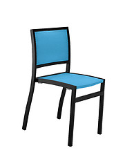 Image showing blue wood chair 