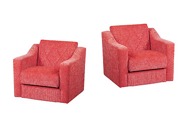 Image showing Bright Red Armchair