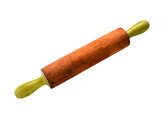 Image showing Wooden rolling-pin for dough