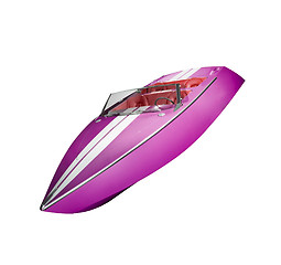 Image showing pink fast boat