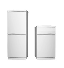 Image showing Big and small refrigerator isolated