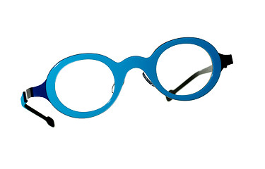 Image showing Blue vintage glasses isolated