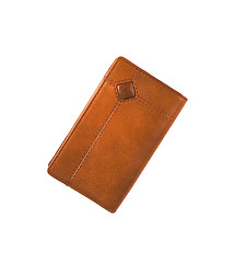 Image showing Brown shiny wallet isolated