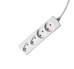 Image showing White Power extension cord