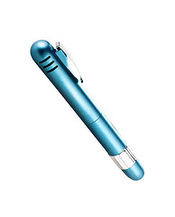 Image showing Close up of blue pen