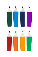 Image showing Colorful markers isolated