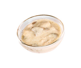 Image showing mushrooms sauce in a small glass