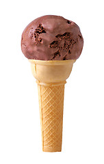 Image showing Chocolate ice cream cone