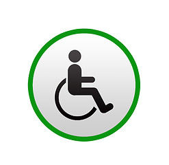 Image showing Disabled sign on white background