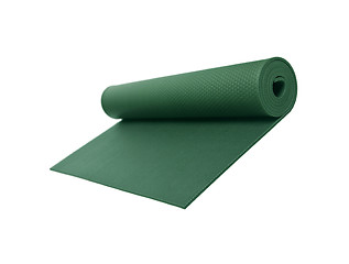 Image showing Rolled Green Yoga Mat