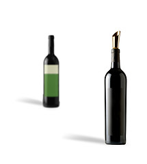 Image showing bottles of wine on white