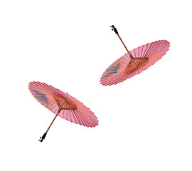 Image showing Chinese parasol made of wood