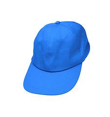 Image showing Blue cap isolated on white