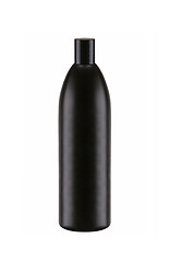 Image showing Black shower shampoo bottle