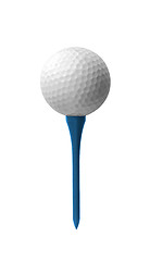 Image showing Golf ball on a tee