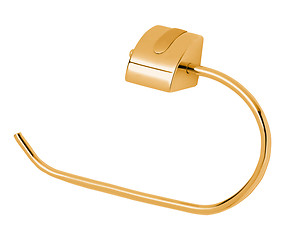 Image showing golden towel holder