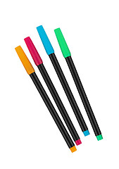 Image showing multicolor markers isolated