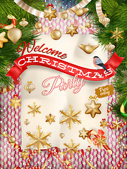 Image showing Christmas greeting card. EPS 10