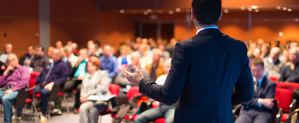 Image showing Speaker at Business Conference and Presentation.