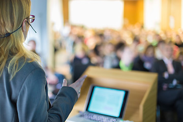 Image showing Speaker at Business Conference and Presentation.