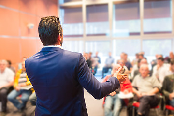 Image showing Speaker at Business Conference and Presentation.