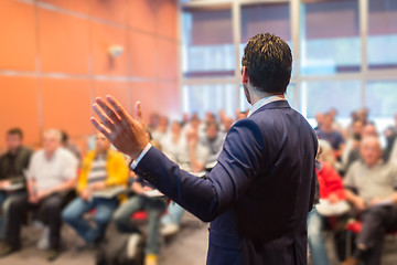 Image showing Speaker at Business Conference and Presentation.