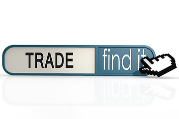 Image showing Trade word on the blue find it banner