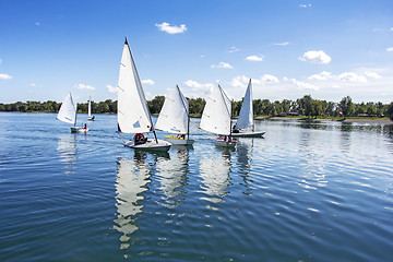 Image showing Sailing on the lake