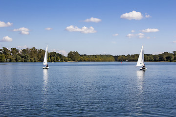 Image showing Sailing on the lake 