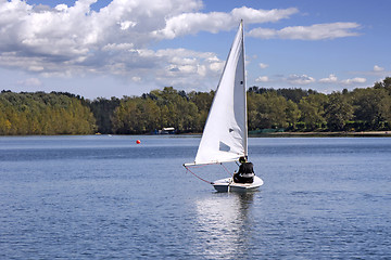 Image showing Sailing on the lake 