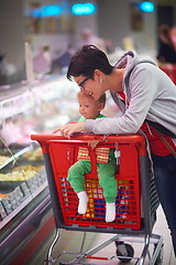 Image showing mother with baby in shopping