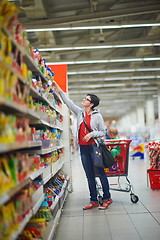 Image showing mother with baby in shopping