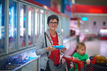 Image showing mother with baby in shopping