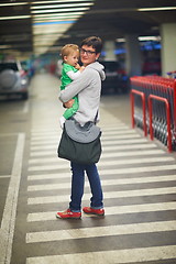 Image showing mother with baby in shopping