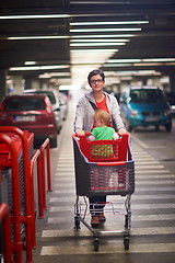 Image showing mother with baby in shopping