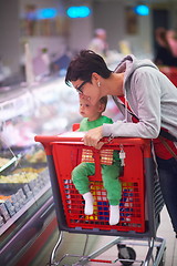 Image showing mother with baby in shopping