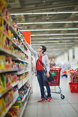 Image showing mother with baby in shopping