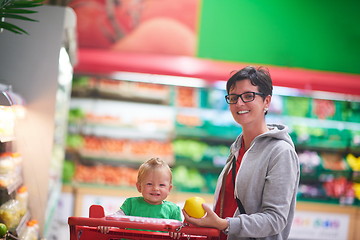 Image showing mother with baby in shopping