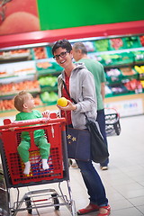 Image showing mother with baby in shopping