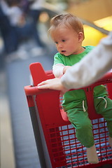 Image showing mother with baby in shopping