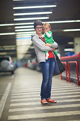 Image showing mother with baby in shopping