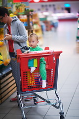 Image showing mother with baby in shopping