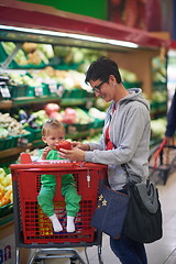 Image showing mother with baby in shopping