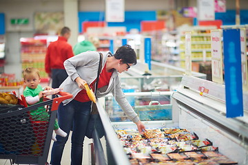 Image showing mother with baby in shopping