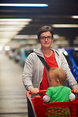 Image showing mother with baby in shopping